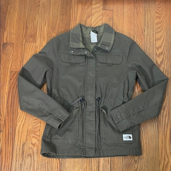 The North Face Urban Utility Jacket Full Zip Canvas Long Sleeve Green Womens S - Picture 1 of 9